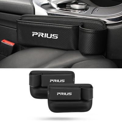 Sitzseiten-Innenraum-Lücken-Aufbewahrungsboxen für Prius 30 40 50 60 PHEV Auto-Seitenaufbewahrung Großes Fassungsvermögen mit Getränke-Kleinteile-Fänger Auto PU Passt für Flaschen