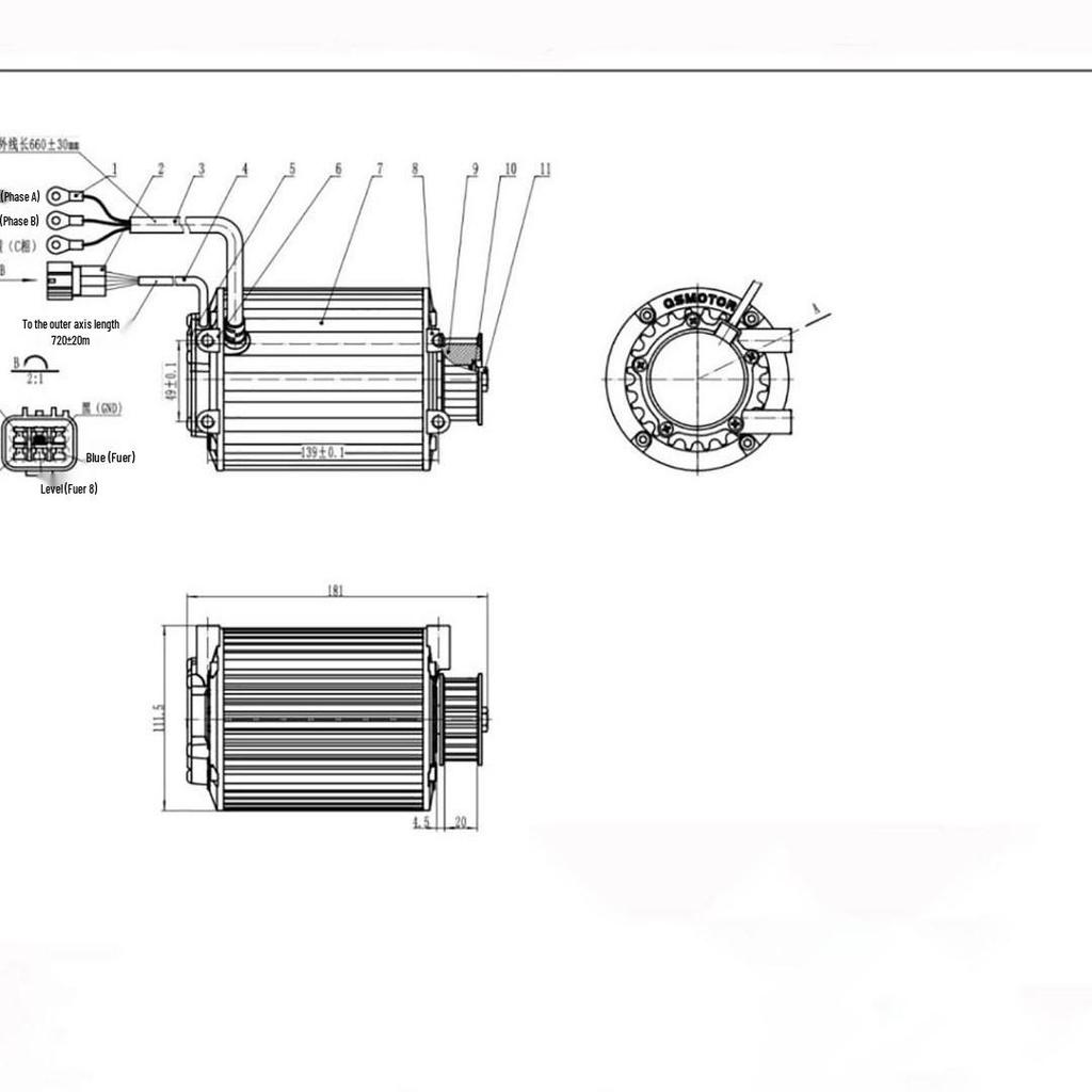 Jundao Mid-Mounted Single Motor Head for Electric Bicycle/Motorcycle/Kart