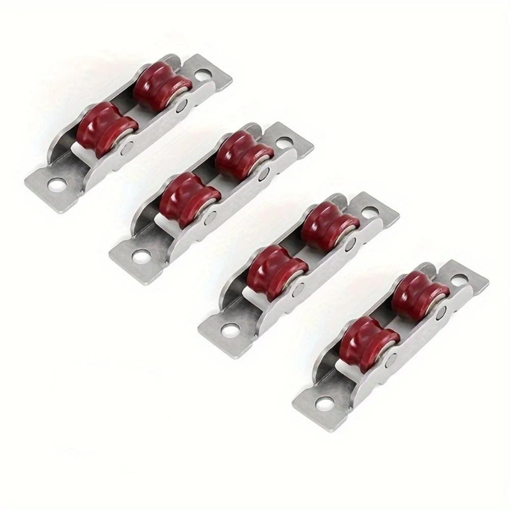 4 PCS Nylon Window Pulley Stainless Steel Sliding Door Rollers Sliding Door Pulley Glass Door