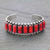 Bohemian Turquoise Floral Open Bangle Bracelet for Women