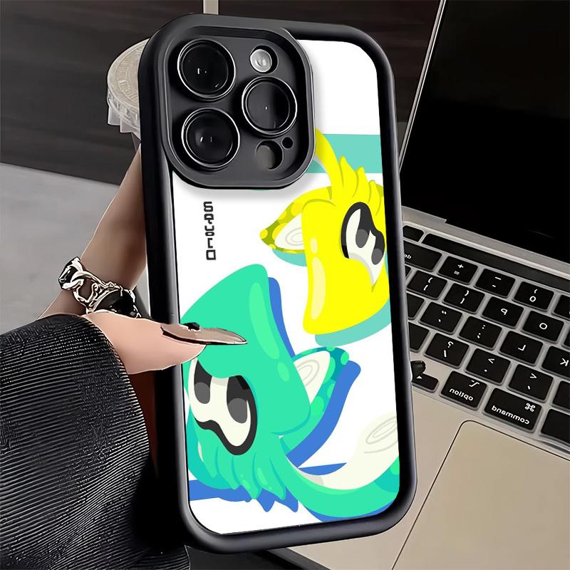 S-Splatoons Game Phone Case for iPhone 16 17 Air 16E 15 Pro Max 14 Plus 13 12 Mini Capa Soft Shell Silicone Funda