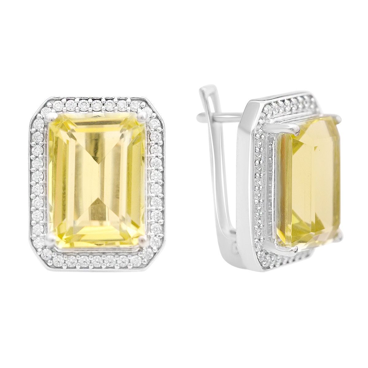 

Срібні сережки з блакитним кварцом 15.548ct (2162278) смарагдовий