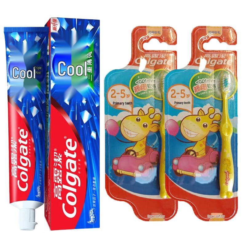 Colgate Ice Mint Toothpaste with Kids Toothbrushes