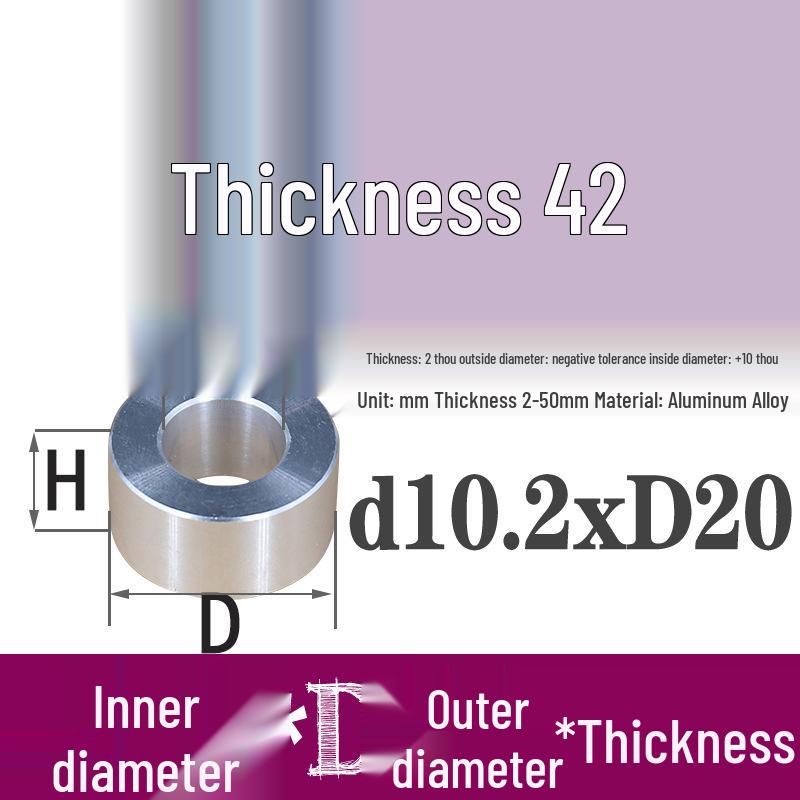Außen-Ø 20mm Aluminiumlegierung Flache Unterlegscheibe Abstandshalter mit M6/M8/M10/M12 Innenloch - Metallwellenbuchse Isoliersäule.