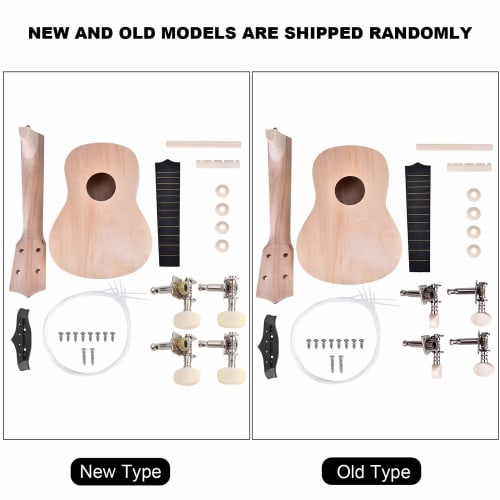 Oreilet Ukulele, DIY Lightweight 4-String Ukulele 21-inch Christmas Gift, Develops Interest in Crafts and Skills