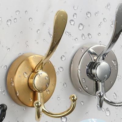 2Pcs Suction Cup Hook Heavy Duty No Drill Reusable Removable Stainless Steel Glass Window Door Shower Towel Hanger for Bathroom Kitchen