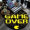 Pac‑Man Pattern Round rug,Carpet Rug for Living Room Bedroom Playroom ,Non-slip Floor Mat,Holiday Gifts and Birthday Gifts.
