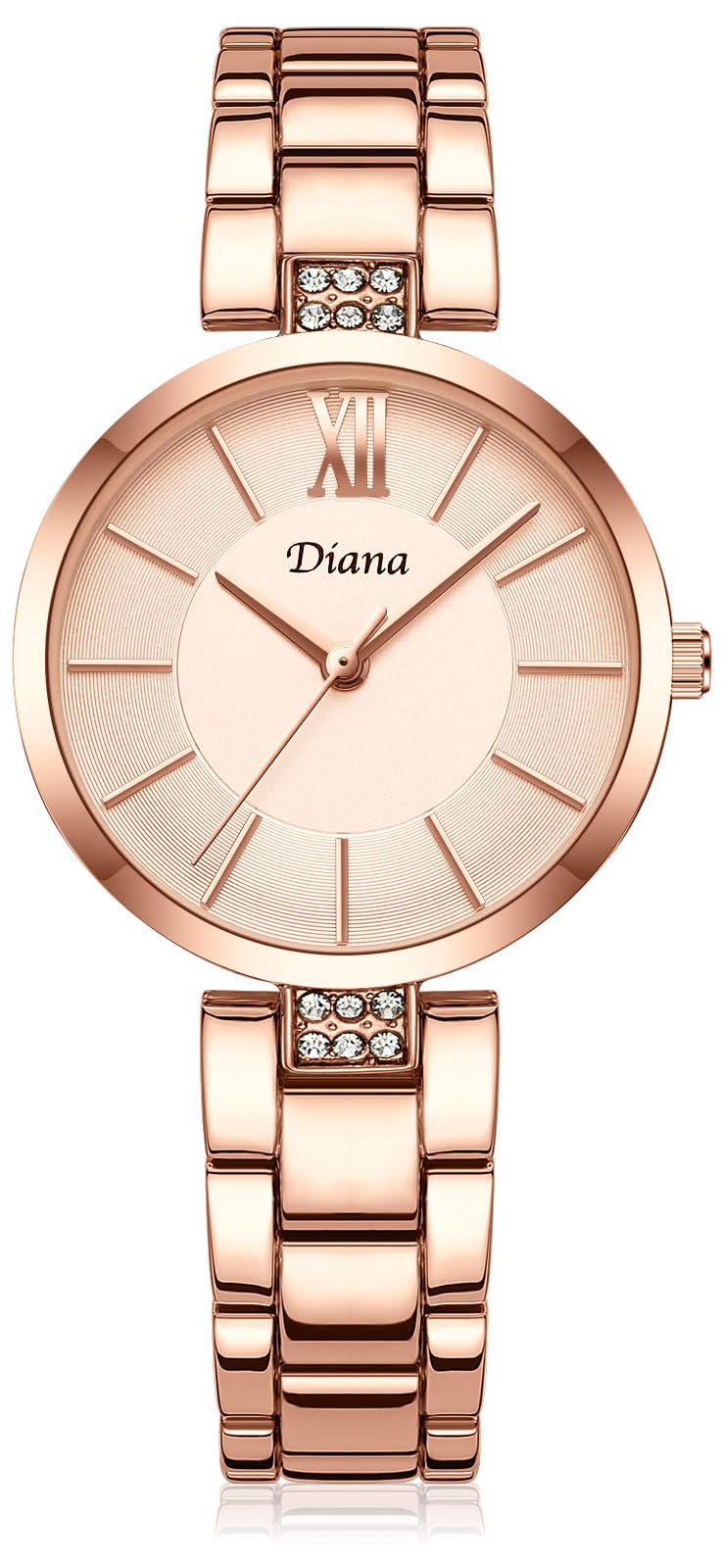

2025 New Analog Waterproof Watch ZJ0001 Cute Simple Japanese Movement Gift Stylish Popular [DIANA] Women s (Rose Gold)