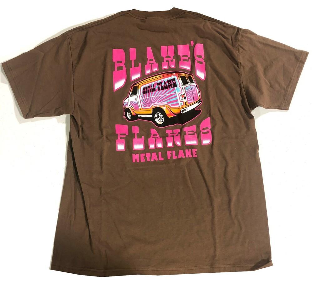 Blake s Flakes Metal Flake T-shirt Brown Unisex T-Shirt XL