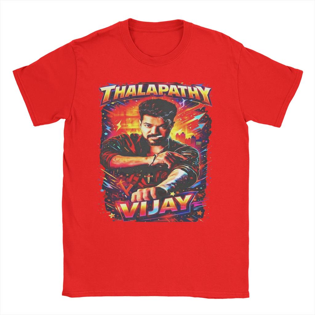 Thalapathy Vijay Indian Men Women T Shirts  Vintage Tee Shirt Short Sleeve Round Neck TShirts Cotton 6XL Clothes