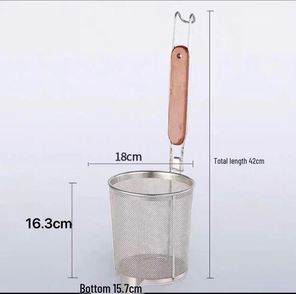 304 Stainless Steel Noodle and Soup Skimmer, Vegetable Strainer, Hot Pot Skimmer, Fine Mesh Strainer.