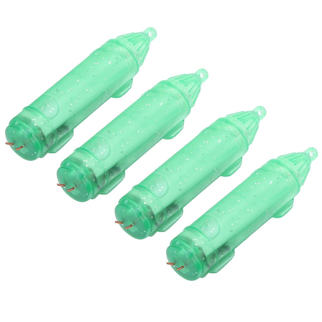 4 Stück Angeln LED Köderlicht Unterwasser Köderlampe Wasserdicht Köderlicht Grün mit Box