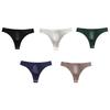 Heren Slips Hoge Elasticiteit Pasvorm Strakke Snit Letterprint Ondergoed Sexy Sport Gym Dunne IJszijde Naadloos Ondergoed