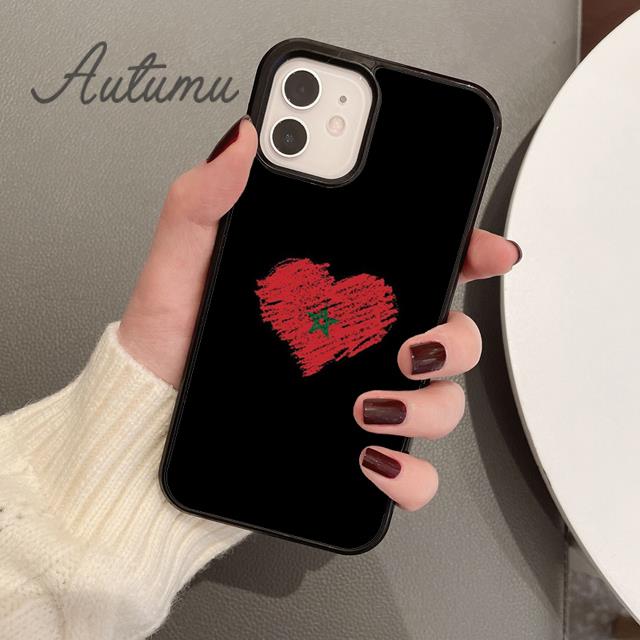 Flag of Morocco Phone Case for iPhone 11 12 13 14 Pro Max mini X XR XS SE 2020 5 6S 7 8 Plus Samsung Galaxy S21 S22 Cover shell