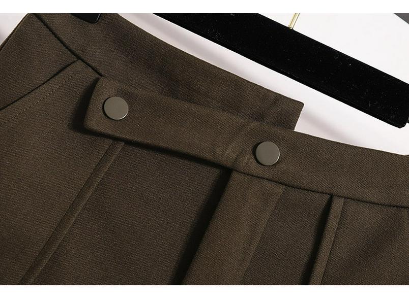 Women's Woolen Bootcut Shorts – Autumn/Winter 2025 Collection, European Style, Wide Leg, Plus Size, Hot Selling