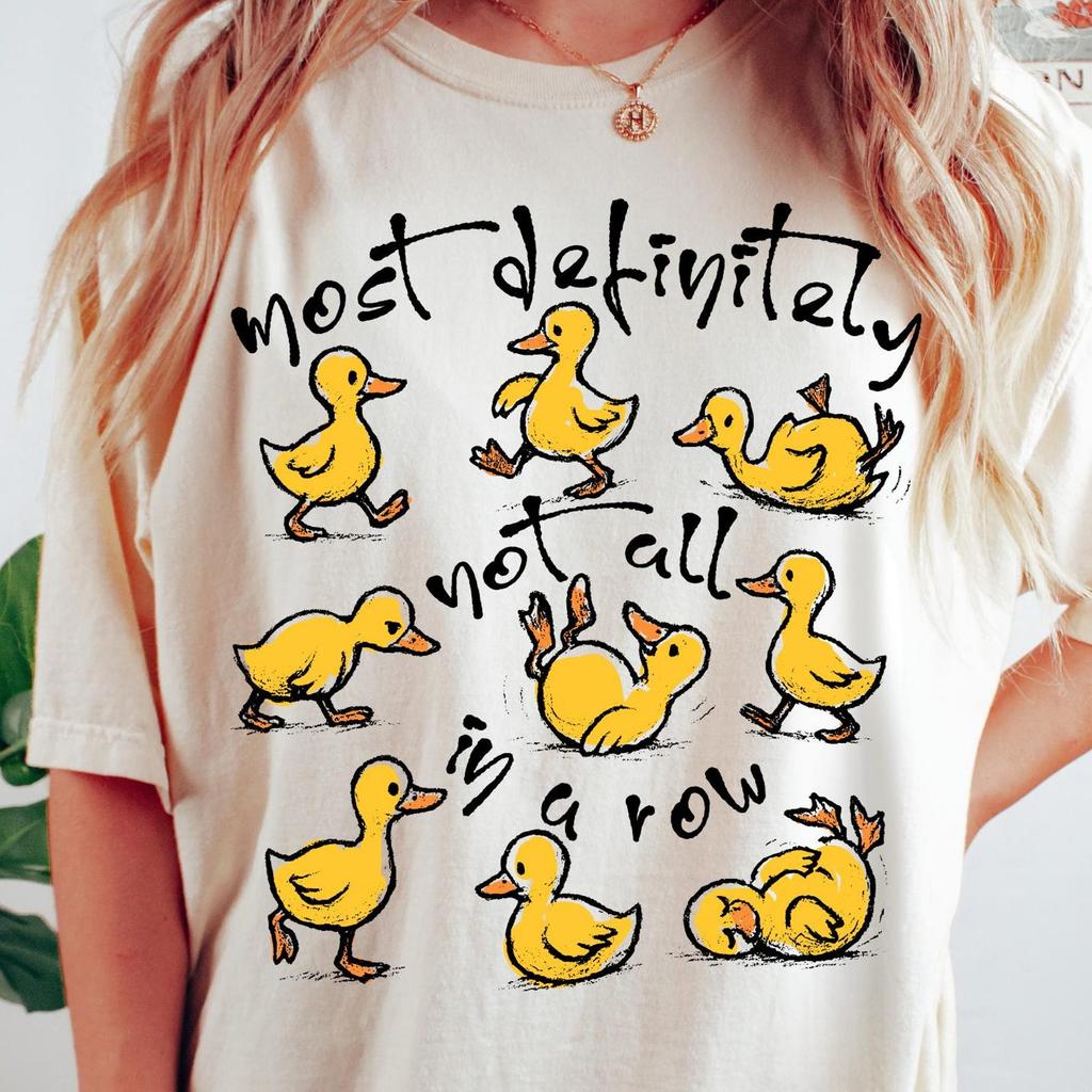 Ducks Not in a Row T-Shirt - Comfort Colors® Funny Duck Graphic Tee - Anxiety Humor Shirt