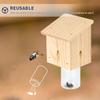 Carpenter Bee Trap Outdoor Hanging Bee Catcher Trap Kit Wooden Insect Trapping Box with Plastic Jar for Swarm Control