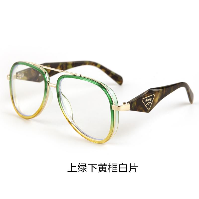 European and American trend metal pilot sunglasses female personality YK street shot glasses men's toad glasses sunglasses fashion trend