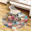 1pc Office Carpet Chair Mats Floral Patchwork Quilt Design Perfect for Decorating Office Chairs, Living Rooms, Or Bedrooms