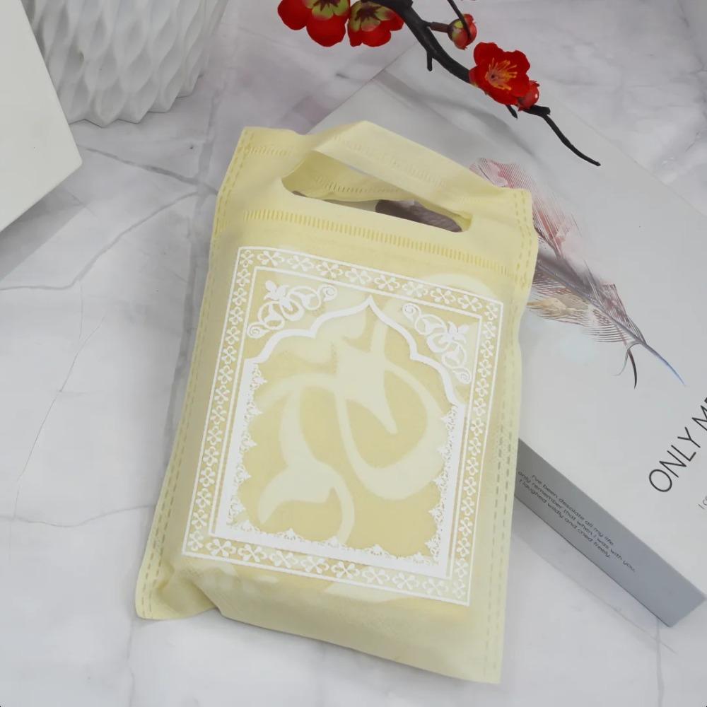 Portable Polyester Prayer Mat Waterproof Print Muslim Prayer Mat Easy Carrying Prayer Rug Travel Prayer