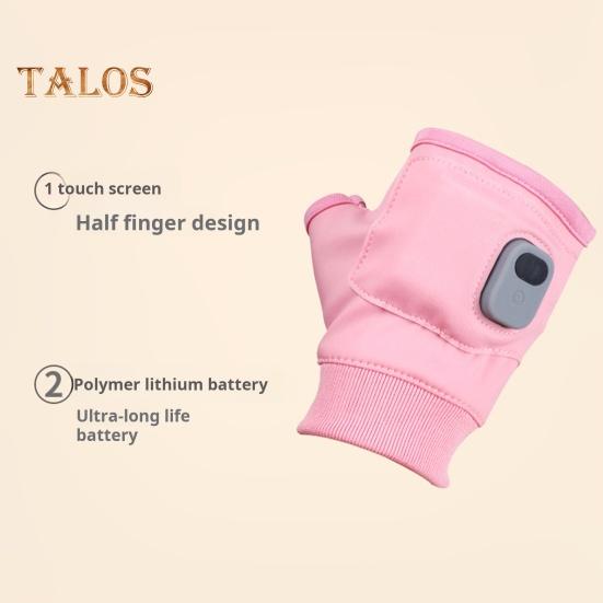 1 pár vyhřívaných rukavic bez prstů Rychlé zahřívání Trvalé teplo Nastavitelné dobíjecí elektrické vyhřívané jezdecké rukavice v plné barvě