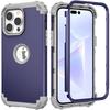 For iPhone 15 Pro PC+Silicone Phone Case 3-in-1 Protective Phone Cover