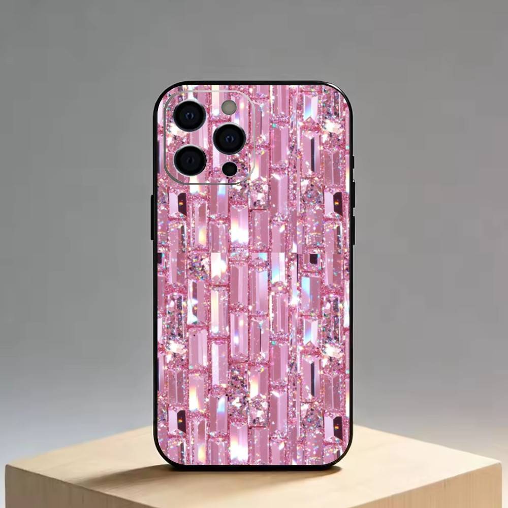Luxury Bling Glitter Flash Phone Case For iPhone 17, 16,15,14,13,12,11 Plus,Pro Max, Others Soft Black Cover