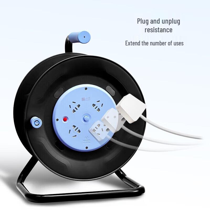 BULL 16A Empty Cable Reel with Leakage Protection CN Plug (adapter Included)