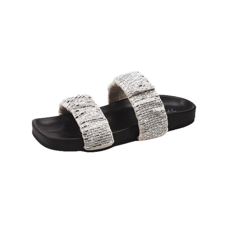 Super light and not tired!! 2025 summer new wear versatile niche muffin shoes platform slippers