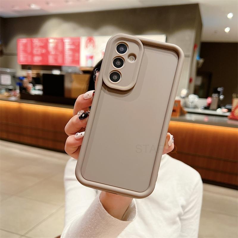 

S 24 S24plus S24ultra A 35 55 25 Matte Silicone Case For Samsung Galaxy A55 A35 A25 4g S24 Plus Ultra 5g Shockproof Back Cover S22