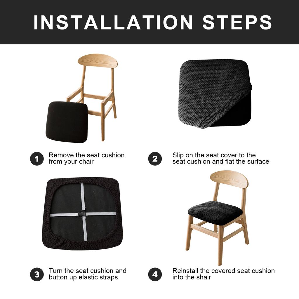 1pc Chair Covers Stretch Oil Proof And Dust-proof Chair Seat Cover Apply To Dining Room Wedding Living Room