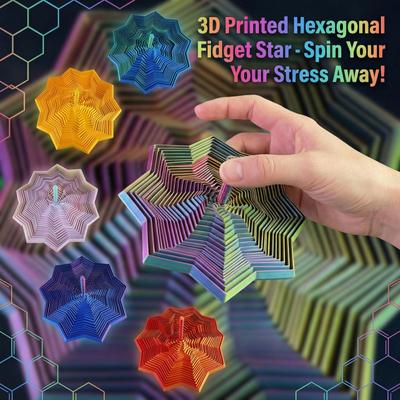 3D Printing Hexagonal Sensory Stress Relief Star, A Stress Relieving Toy And An Educational Toy.