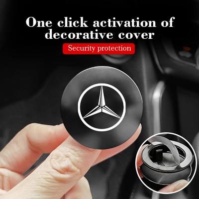 Auto Ein-Klick Startknopf Schutzhülle Dekorationsaufkleber Zubehör für Benz CITAN VITO SPRINTER CLS SLK Sport ML C200 R4