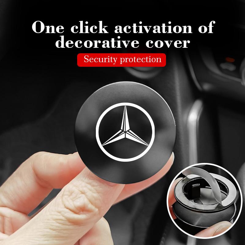 Car One-Click Start Button Protector Cover Decoration Stickers Accessories For Benz CITAN VITO SPRINTER CLS SLK Sport ML C200 PN7
