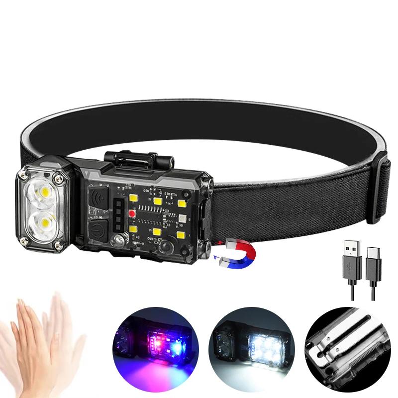 Multifunctional EDC Flashlight 1200Lumen Type C Rechargeable Portable LED Floodlight Lantern Hand Lamp with Pen Clip Tail Magnet