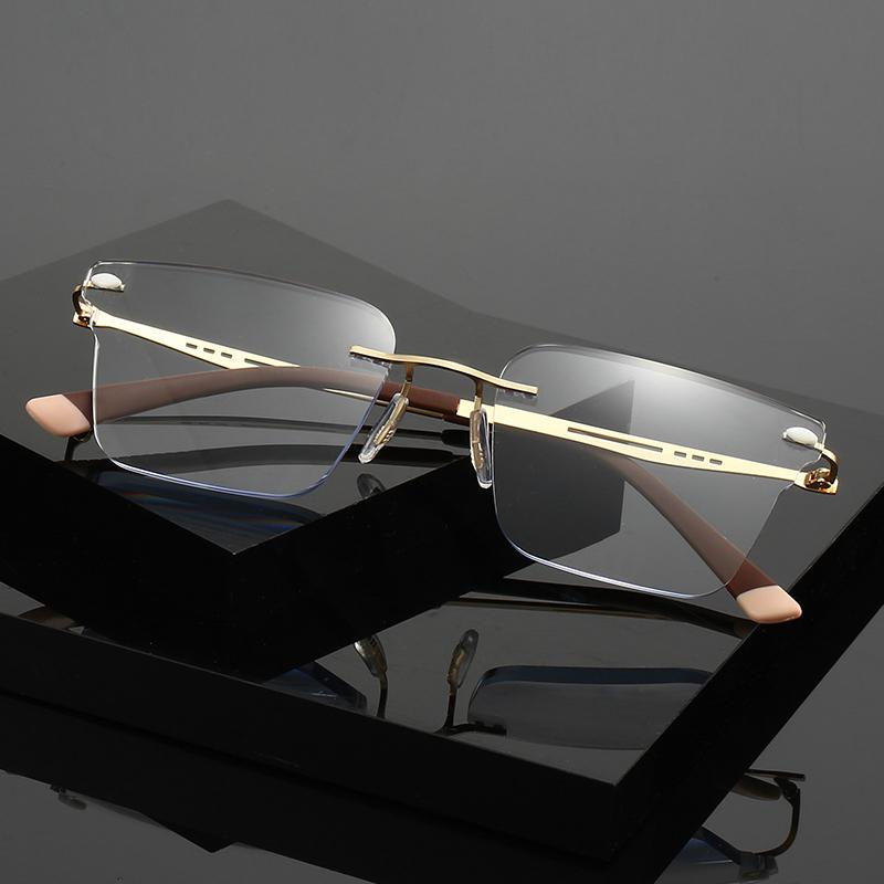 HS2801 HS2802 Unisex Squared Reading Glasses 1pc Metal Frame Presbyopia Corrective Eyeglasses for Men Women Glass Frame