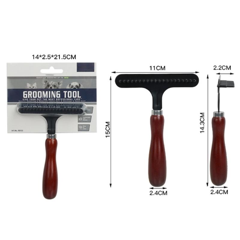 Tierhaarentfernungskamm Bürste Entknotungsrechenbürste für KATZE Hundehaar Schaber Pflege Werkzeug Pflegezubehör
