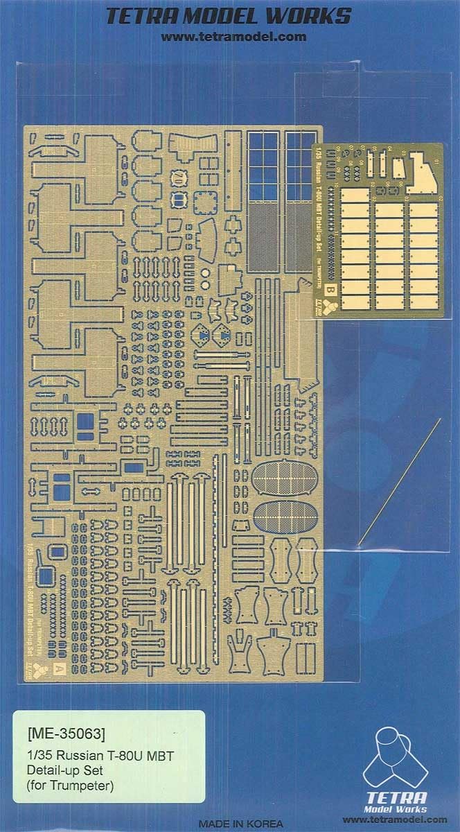 

Масштабная модель Tetra серии ME Российский основной боевой танк Пластиковые детали ME3563 1/35 Т-80У (TR)