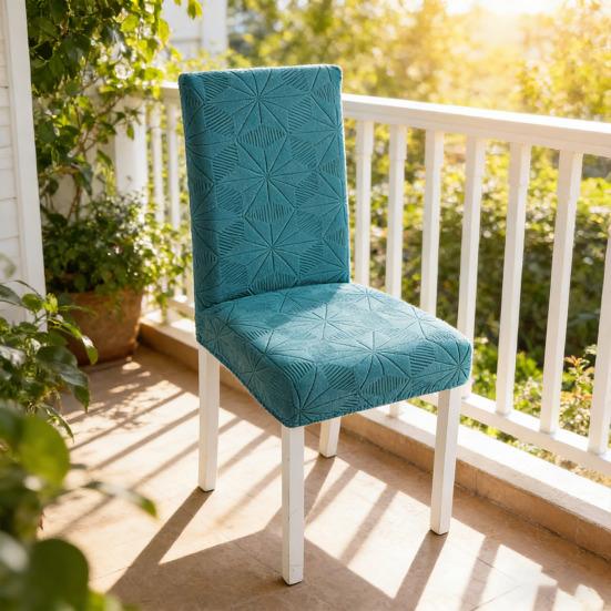 Aksamitny Pokrowiec na Krzesło do Jadalni Rozciągliwy Pokrowiec na Krzesło Parson Zdejmowany Zmywalny Ochraniacz na Siedzisko na Wesele Imprezę Domowy Restauracja Hotel Bankiet