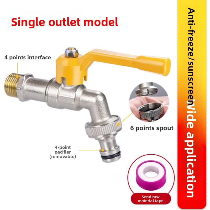 

1/2 Brass Tap Faucet Adapter IBC Water Tank Connector 2-Way 1-Way Garden Hose Joint Irrigation Replacement Fitting Ball Valve