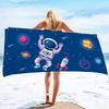 1pc Cartoon Astronaut Print Towel Sports Quick-Drying Super Absorbent Camping Towel Lightweight Gym Swimming Yoga Beach Towel