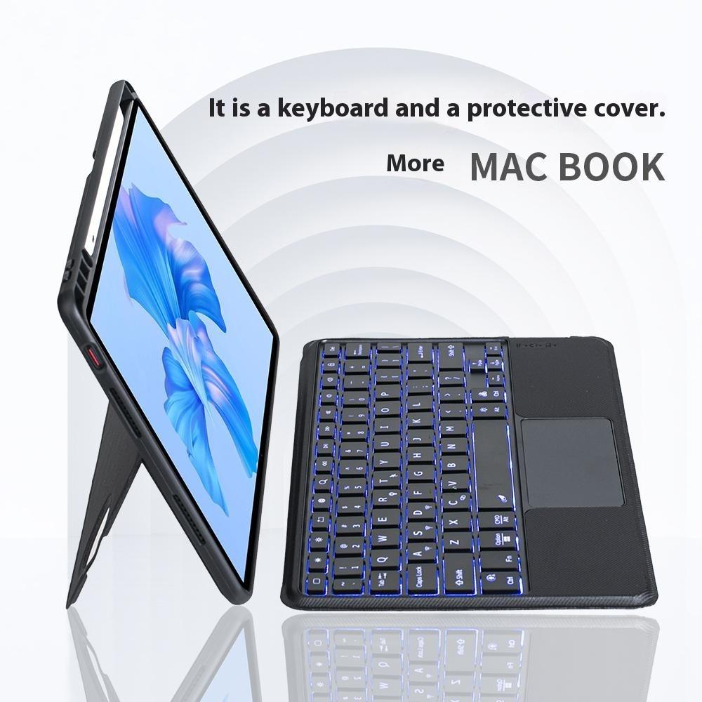 

TH12-AS For Huawei MatePad Pro 11 (2024)/(2022) Leather Stand Cover+Backlit Touchpad Bluetooth-compatible Keyboard A