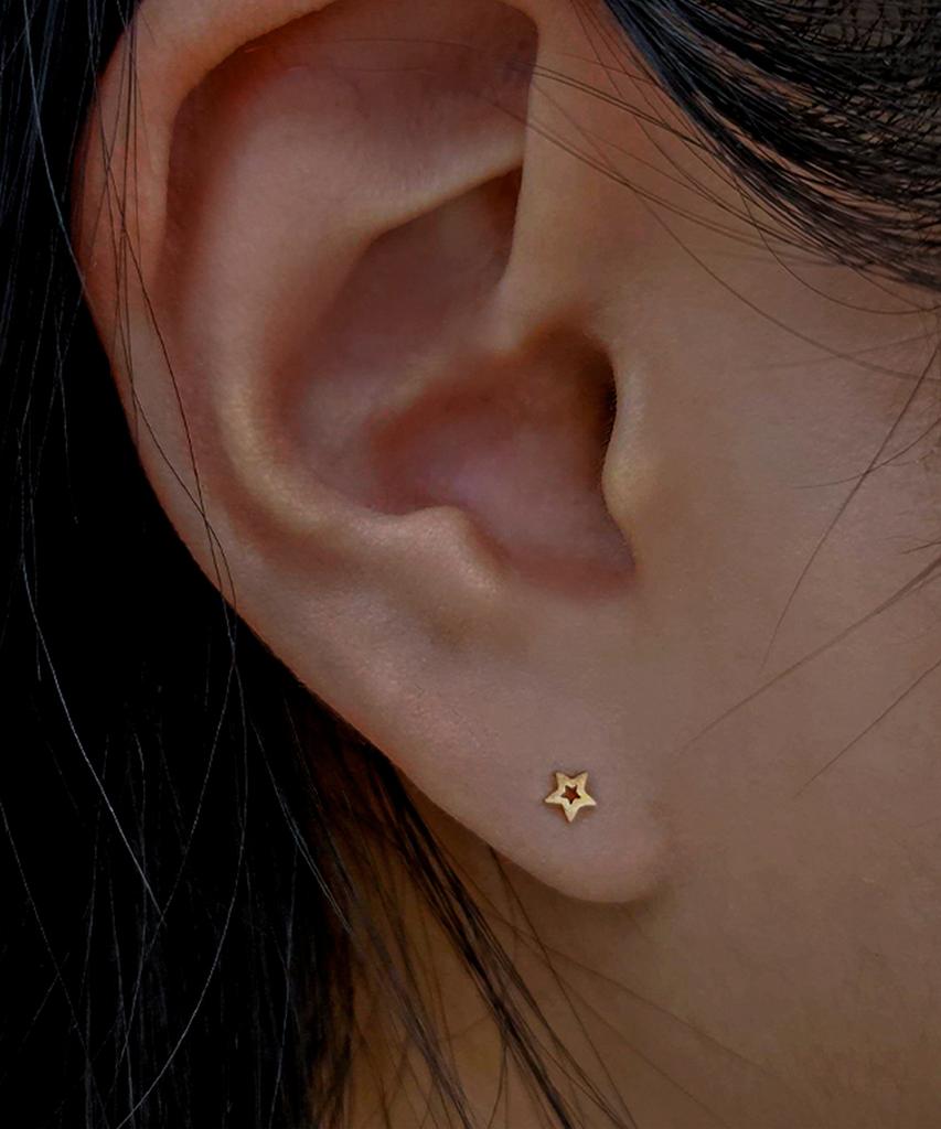 Helene Jewelry 14K Tiny Star Earrings