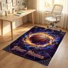 Fantasy Magic Theme Crystal Velvet Rug Personalized Custom Name Text Soft Floor Mat Home Decor