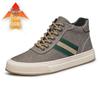 Men's 2023 Genuine Leather High-Top Skate Shoes: Trendy Korean-Style Spring/Summer Fashion Sneakers