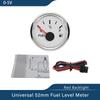 Signal 0-5V Boat Fuel Level Gauge Waterproof Car Fuel Gauge with Red Backlight Working Volt 9~32V Fit Car Motorcycle Yacht