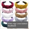 Elegant Knotted Fabric Hairband Women Wide Headband Hair Styling Accessories