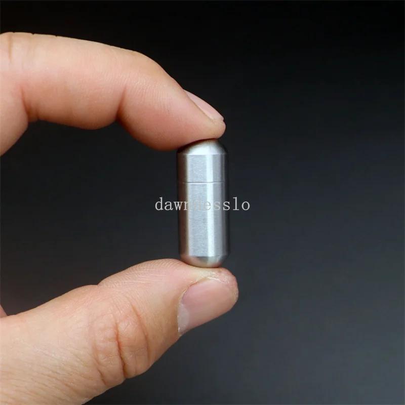 Pillenhalter, tragbar, wasserdicht, Metall, Kapselbox, Schlüsselanhänger, Pillenetui, Aufbewahrung