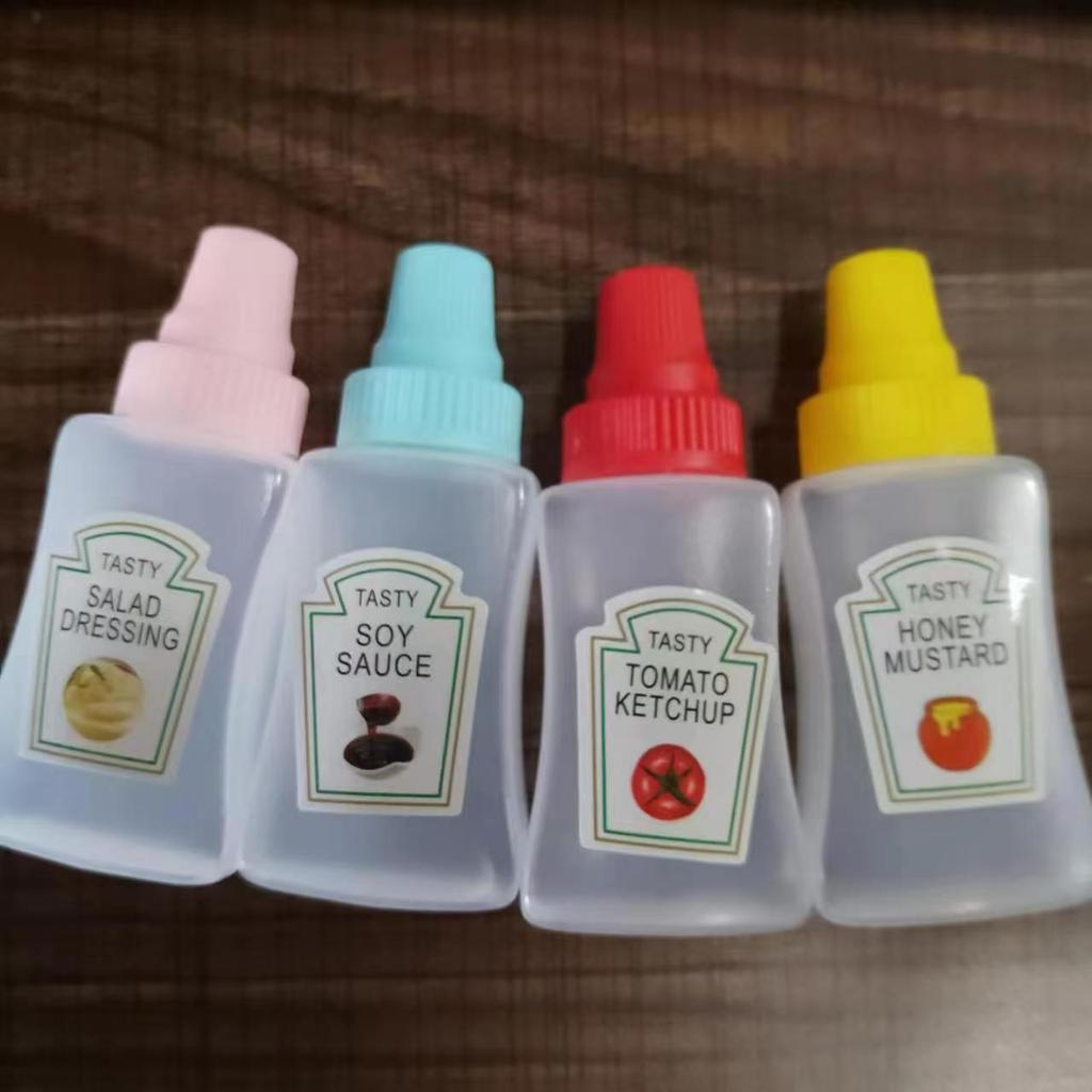Portable Mini Squeeze Bottle for Tomato Salad Dressing and Honey Dispenser