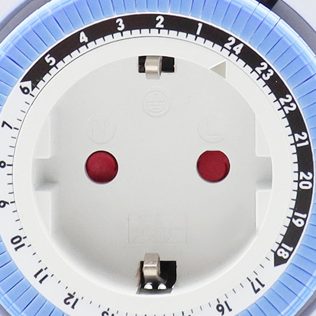 Prise Minuteur 24 Heures Interrupteur Mécanique Programmable Électrique Intérieur Mural à Brancher